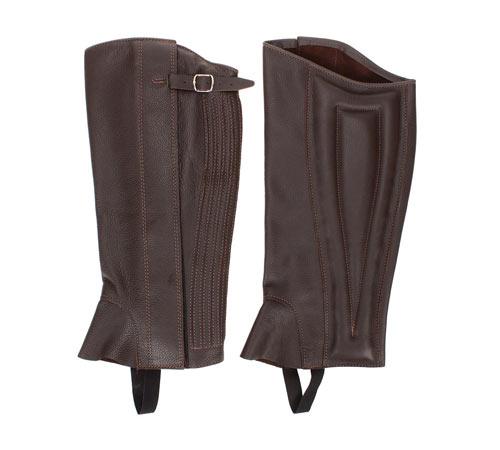 Perneira Inglesa Marrom Fabricada em Couro - Bronc-Steel